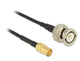 DeLOCK 1m, BNC/SMB koaxial kabel RG-174 Sort