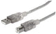 Manhattan 340458 USB-kabel USB 2.0 3 m USB A USB B 0,48 Gbit/sek. Sølv