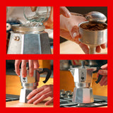 Bialetti Moka Express Moka gryde 0,2 L Aluminium, Sort