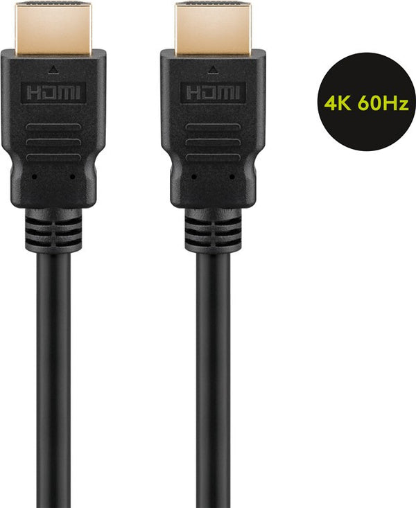 Goobay 60622 HDMI-kabel 2 m HDMI Type A (Standard) Sort