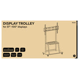 Deltaco OFFICE Heavy-duty mobile monitor cart, 37-100", 150 kg