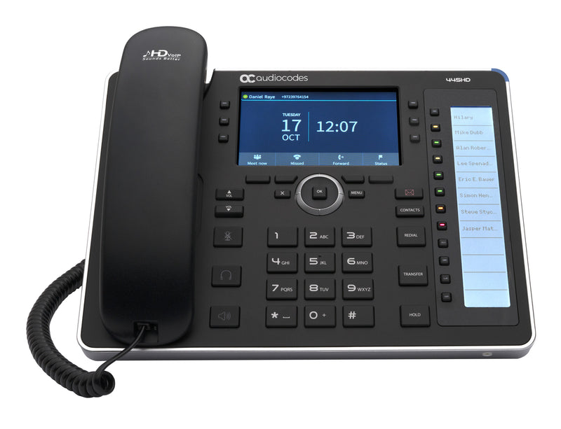 AudioCodes 445HD IP-telefon Sort 8 Linier LCD Wi-Fi