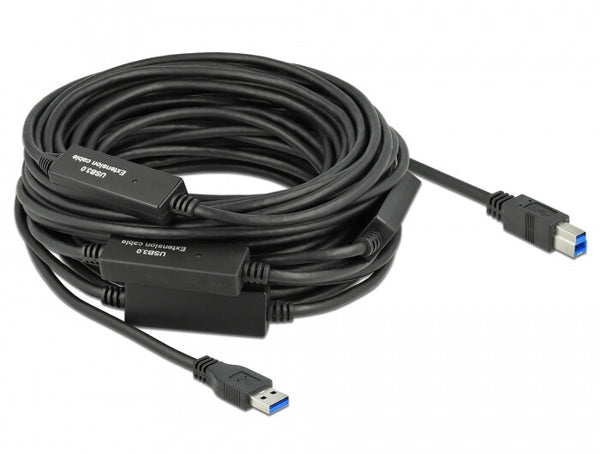 DeLOCK 85382 USB-kabel USB 3.2 Gen 1 (3.1 Gen 1) 20 m USB A USB B 5 Gbit/sek. Sort