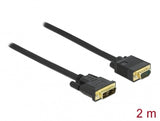DeLOCK 86749 videokabel adapter 2 m DVI VGA (D-Sub) Sort