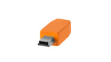 Tether Tools CUC2415-ORG USB-kabel USB 2.0 4,6 m USB C Mini-USB B 0,48 Gbit/sek. Orange