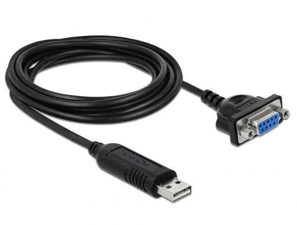 DeLOCK 66281 serielkabel Sort 1,8 m RS-232 USB Type-A
