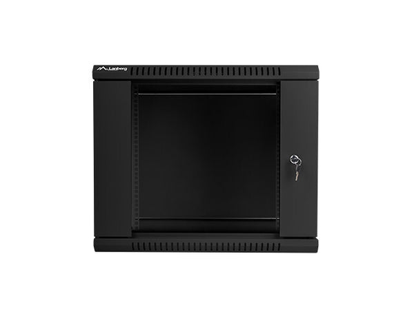 Lanberg WF01-6409-10B stativ 9U Vægmonteret stativ Sort