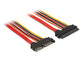DeLOCK 84918 SATA-kabel 0,2 m SATA 22-pin Sort, Orange, Rød, Gul