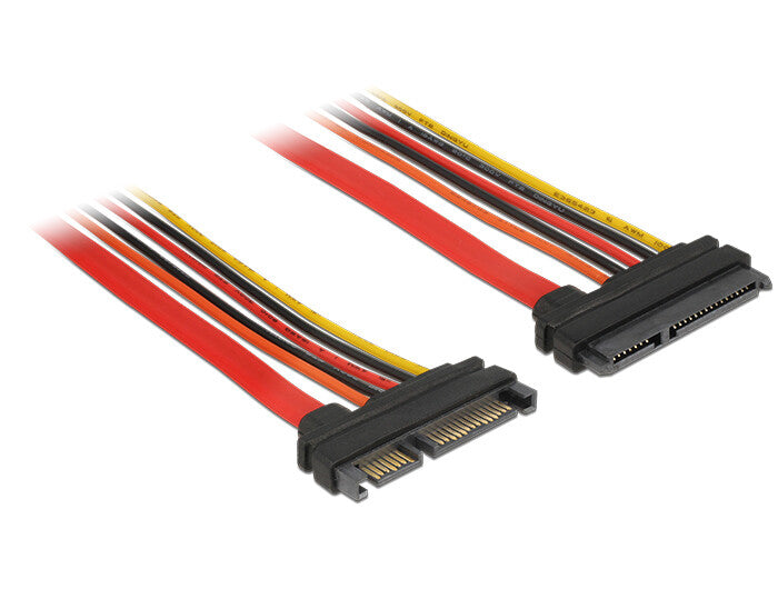 DeLOCK 84920 SATA-kabel 0,5 m SATA 22-pin Sort, Orange, Rød, Gul