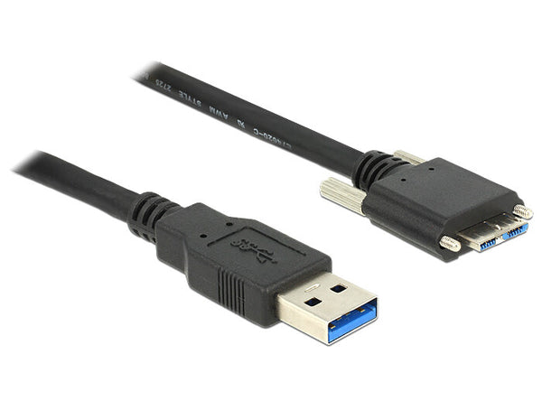 DeLOCK 2m USB 3.0 USB-kabel USB 3.2 Gen 1 (3.1 Gen 1) USB A Micro-USB B 5 Gbit/sek. Sort