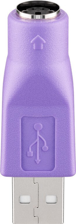 Goobay 68918 kabel kønsskifter USB Type-A PS/2 Violet