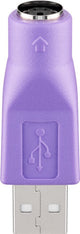 Goobay 68918 kabel kønsskifter USB Type-A PS/2 Violet