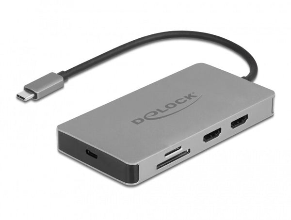 DeLOCK 87004 dockingstation Ledningsført USB 3.2 Gen 1 (3.1 Gen 1) Type-C Grå