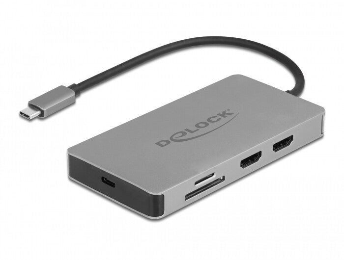 DeLOCK 87004 dockingstation Ledningsført USB 3.2 Gen 1 (3.1 Gen 1) Type-C Grå