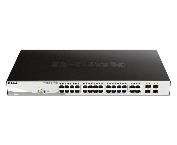 D-Link DGS-1210-28P netværksswitch Administreret L2 Gigabit Ethernet (10/100/1000) Strøm over Ethernet (PoE) 1U Sort