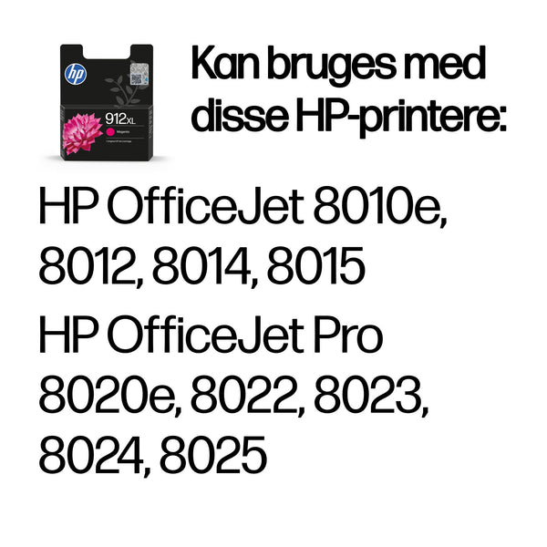 HP 912XL Original Ink-blækpatron med høj kapacitet, magenta