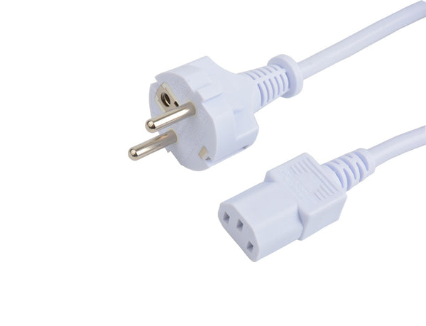 Prokord DPC-0052 el-ledning Hvid 5 m CEE7/7 IEC C13