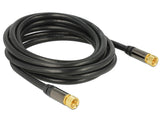 DeLOCK 88920 koaxial kabel RG-6/U 3 m F Sort