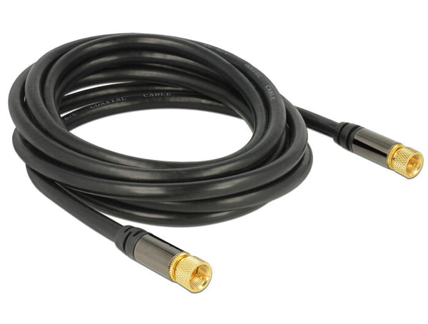 DeLOCK 88920 koaxial kabel RG-6/U 3 m F Sort