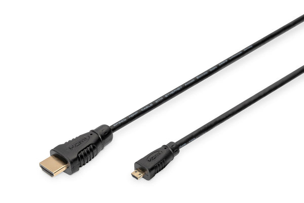 Digitus AK-330115-010-S HDMI-kabel 1 m HDMI Type D (Micro) HDMI Type A (Standard) Sort