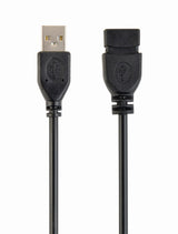 Gembird 3m USB 2.0 A M/FM USB-kabel USB A Sort