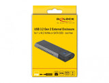 DeLOCK 42638 drevkabinet SSD kabinet Sort, Grå M.2