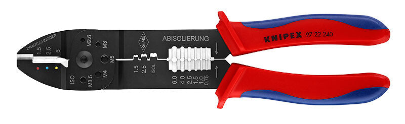 Knipex 97 22 240 kabelklipper Krympeværktøj Sort, Blå, Rød