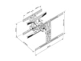 Multibrackets 0402 tv-beslag 190,5 cm (75") Sort