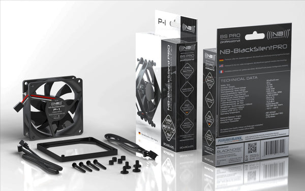 Blacknoise P-1 Computerkølesystem Computerkabinet Ventilator 8 cm Sort 1 stk