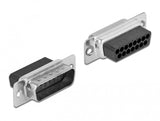 DeLOCK 66647 kabel kønsskifter D-Sub 15 pin RJ-45 Sort