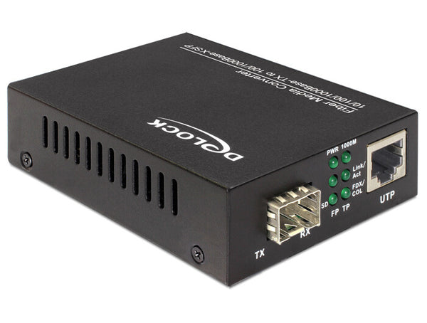 DeLOCK 86110 netværksomformer til medie 1000 Mbit/s Sort