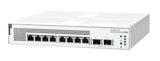 HPE Aruba Networking Networking Instant On Switch 8p Gigabit CL4 PoE 2p SFP 124W 1930 Administreret L2/L3/L4 Gigabit Ethernet (10/100/1000) Strøm over Ethernet (PoE) 1U Hvid