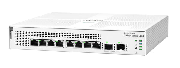 HPE Aruba Networking Networking Instant On Switch 8p Gigabit CL4 PoE 2p SFP 124W 1930 Administreret L2/L3/L4 Gigabit Ethernet (10/100/1000) Strøm over Ethernet (PoE) 1U Hvid