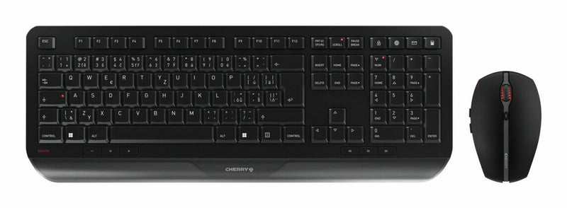 CHERRY JD-7000CS-2 tastatur Mus inkluderet Hjemme/kontor RF trådløst QWERTZ Tjekkisk, Slovakisk Sort