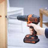 Black & Decker BDCHD18K-QW bor 1400 rpm Nøglefri Sort, Orange