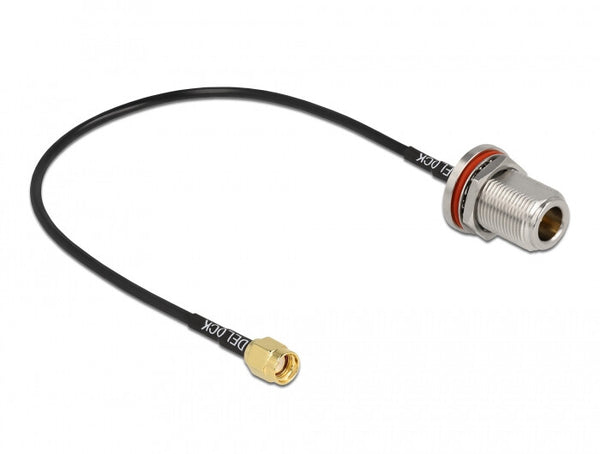 DeLOCK 89059 koaxial kabel RG-174 0,3 m RP-SMA Sort