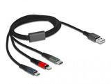 DeLOCK 87277 USB-kabel USB 2.0 1 m USB A Micro-USB B/Lightning/Apple 30-pin Grøn, Sort, Rød, Blå