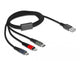 DeLOCK 87277 USB-kabel USB 2.0 1 m USB A Micro-USB B/Lightning/Apple 30-pin Grøn, Sort, Rød, Blå