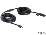 DeLOCK USB3.0-A - USB3.0-A, 10m USB-kabel USB 3.2 Gen 1 (3.1 Gen 1) USB A 5 Gbit/sek. Sort