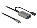 DeLOCK 85391 USB-kabel USB 3.2 Gen 1 (3.1 Gen 1) 5 m USB A USB C Sort, Grå