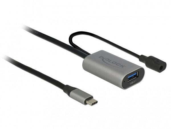 DeLOCK 85391 USB-kabel USB 3.2 Gen 1 (3.1 Gen 1) 5 m USB A USB C Sort, Grå