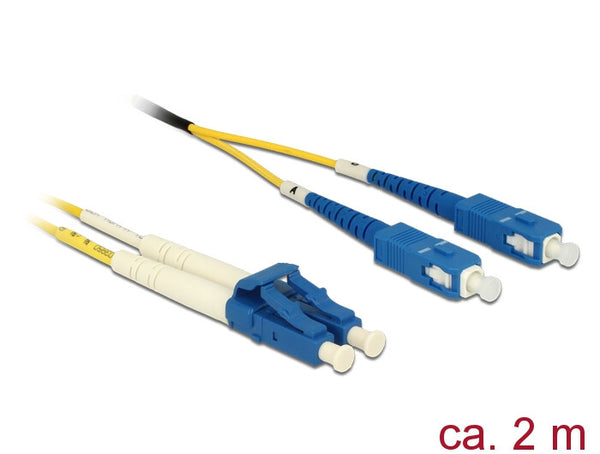 DeLOCK 84610 InfiniBand og fiberoptisk kabel 2 m LC SC Gul