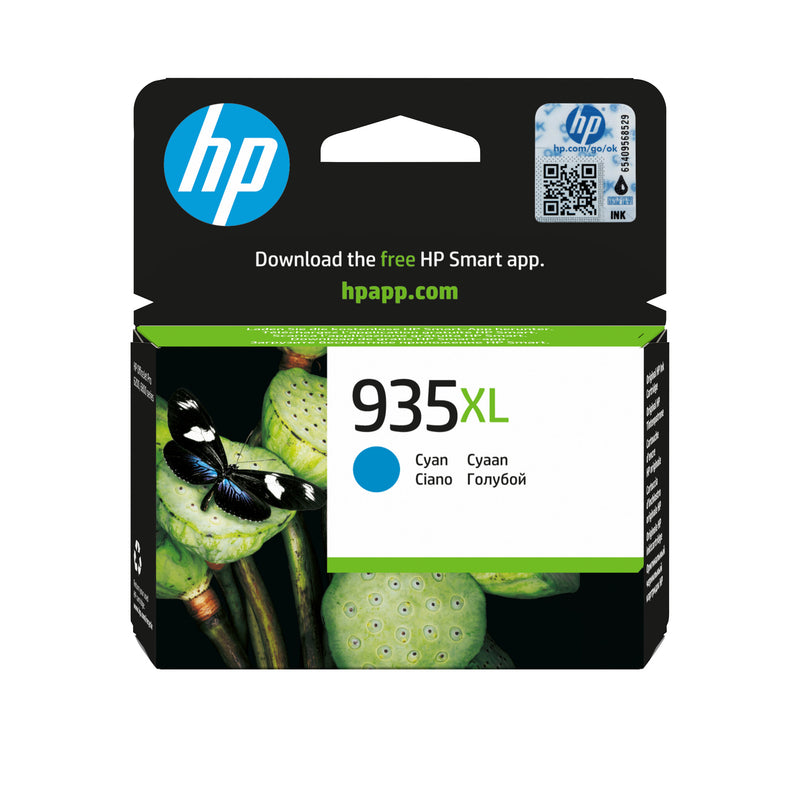 HP Original 935XL-blækpatron med høj kapacitet, cyan