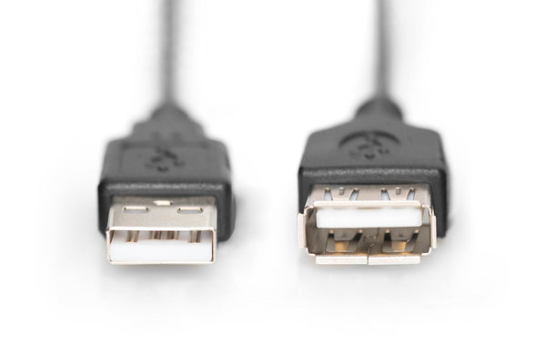 Digitus AK-300200-018-S USB-kabel USB 2.0 1,8 m USB A 0,48 Gbit/sek. Sort