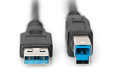 Digitus DB-300115-018-S USB-kabel USB 3.2 Gen 1 (3.1 Gen 1) 1,8 m USB A USB B 5 Gbit/sek. Sort