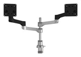 R-Go Tools Monitorarm R-Go Zepher, verstelbare dubbele monitorarm, 100% circulair, tot 8 kg draagvermogen, zwart