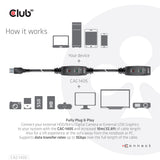 CLUB3D CAC-1405 USB-kabel USB 3.2 Gen 2 (3.1 Gen 2) 10 m USB A 5 Gbit/sek. Sort