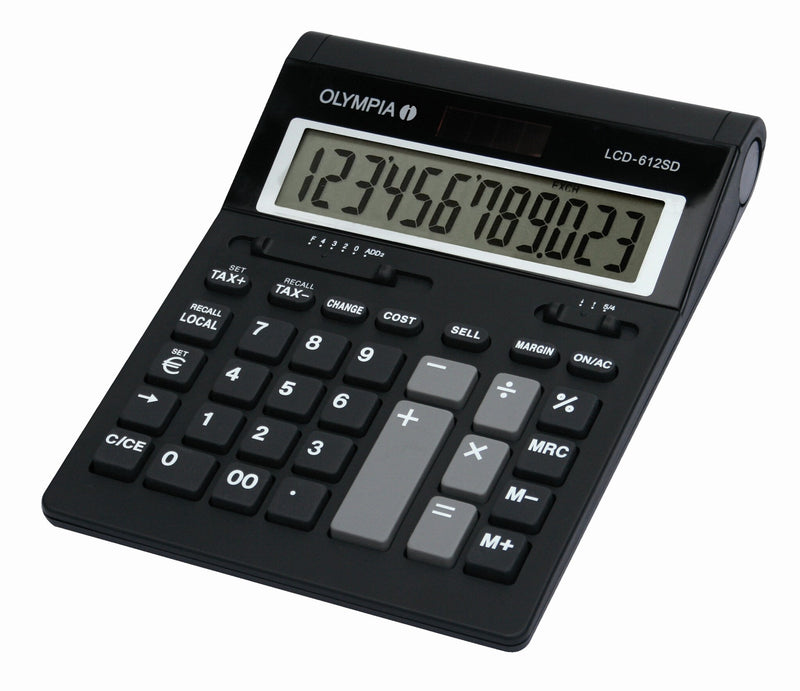 Olympia LCD 612 SD regnemaskine Desktop Basis Sort