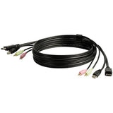 StarTech.com DP4N1USB6 KVM-kabel Sort 1,829 m