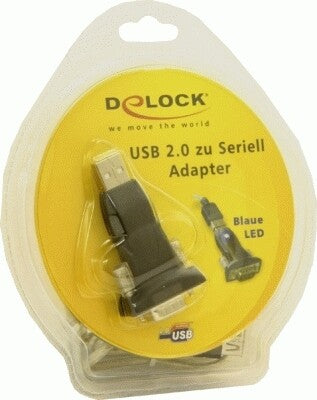 DeLOCK USB 2.0 to Serial Adapter serielkabel Sort USB Type-A DB-9